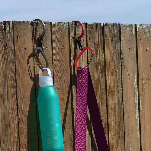 Camping Hybrid Gear Clip Carabiner Rotating Hook Clip Non-Lo