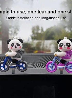 Swinging Panda Car Ornament Cartoon Panda Car Screen Funny