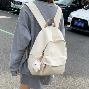 森系书包女大学生14寸电脑背包女小型简约韩版短途旅行双肩包韩版