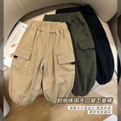 子春秋款 纯棉长裤 工装 现货男童春夏裤 裤 秋季 洋气女童休闲裤