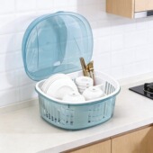 装 碗筷收纳盒沥碗架厨房大号防尘防虫家用置物架塑料沥水碗柜碗盆