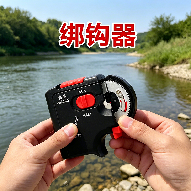 钓鱼手动电动绑钩器自动多功能邦绑勾器子线鱼钩器邦机芯线器套装