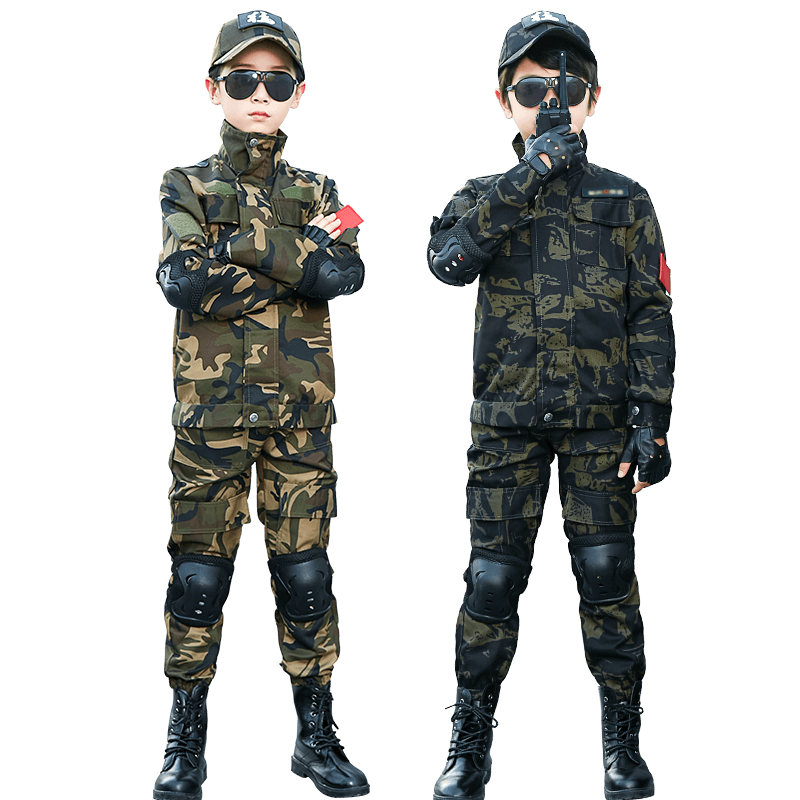 儿童迷彩服套装男童特种兵小学生吃鸡套装六一演出服长袖春季