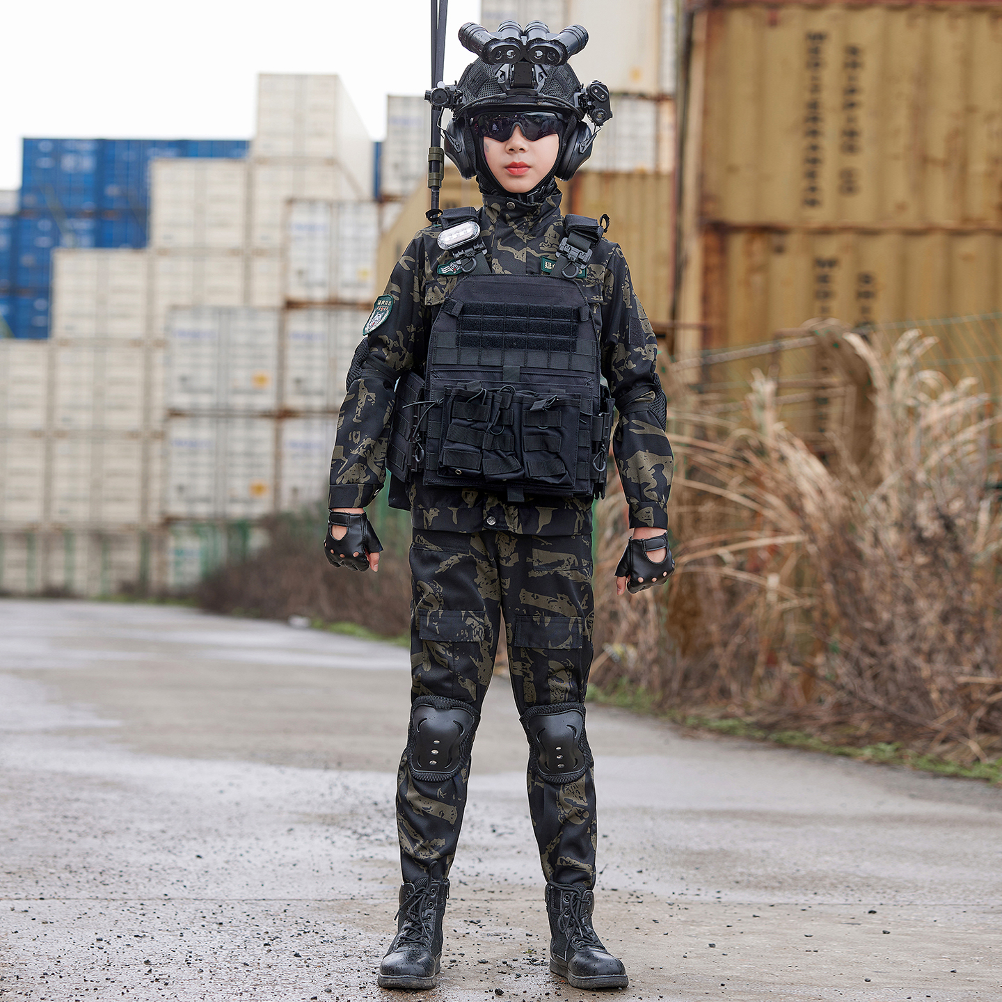 儿童迷彩服套装特种兵营军训服男童女童夏令短袖吃鸡装备全套