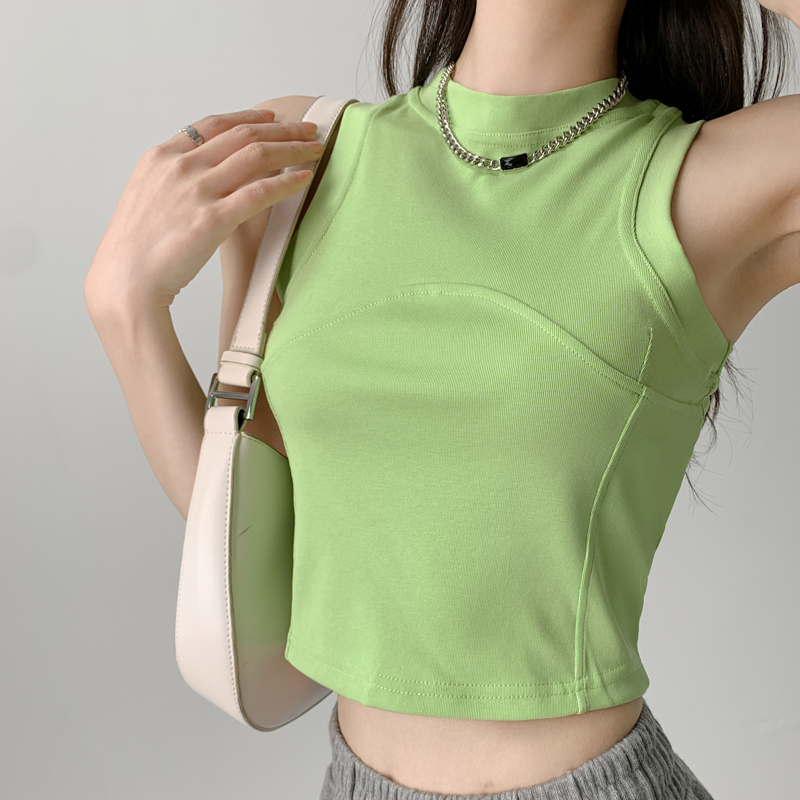 美式辣妹背心女内搭短款吊带