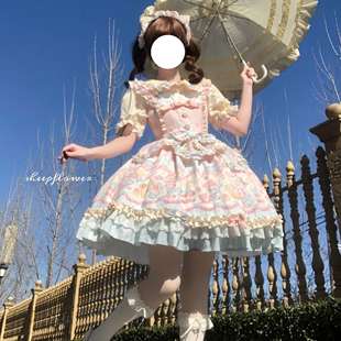 连衣裙大全套夏季 甜心喵果铺lolita洛丽塔洋装 蓬蓬蛋糕裙甜美可爱