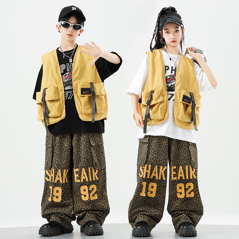 夏季儿童嘻哈风街舞潮服套装