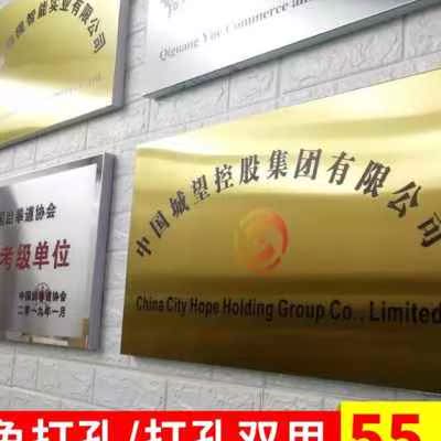 公司企业门牌铭牌铜牌牌匾不锈钢招牌挂牌广告牌制作门头定做定制