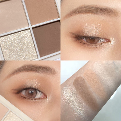 同款HDKD4色眼影小盘ins平价学生大地色四宫格眼影盘便携款