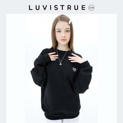 LUVISTRUE灰色圆领卫衣