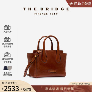 圣诞礼物 桥牌FIONA系列牛皮 女复古单肩手提凯莉包 Bridge The
