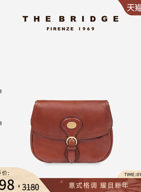 The Bridge/桥牌 新品 ISADORA系列女士意式牛皮宽肩带翻盖斜挎包