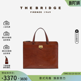 LEILA系列女士复古优雅信封式 The 新品 桥牌 可肩背公文包 Bridge