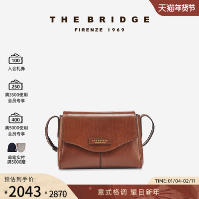 The Bridge/桥牌  GLORIA系列手工牛皮植鞣工艺女士斜挎包