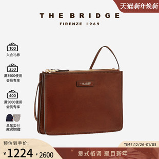 手工牛皮植鞣工艺女士中号斜挎包复古时尚 桥牌 Bridge The