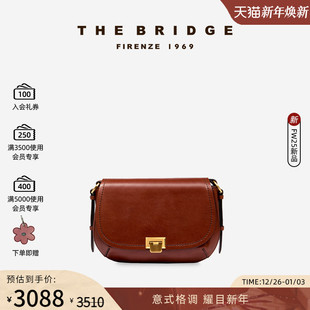 新品 桥牌 FEDERICA系列女士简约精致牛皮单肩小方包 Bridge The