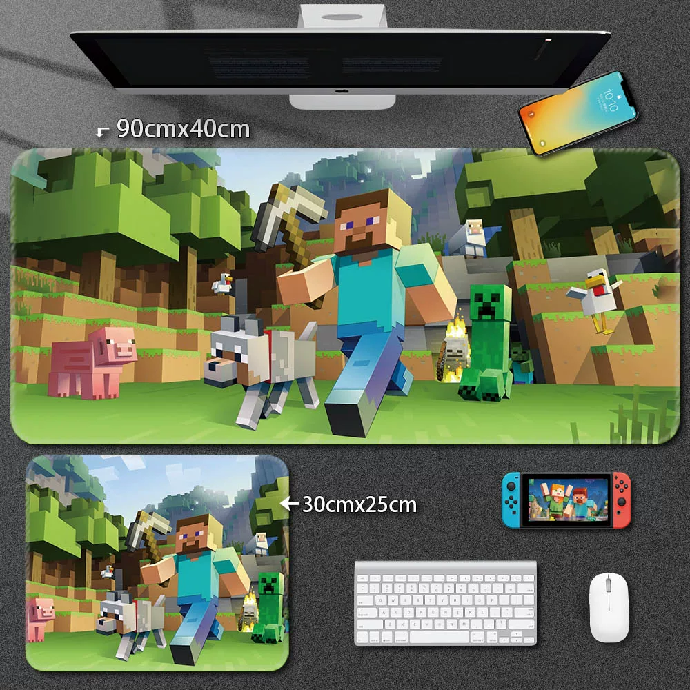 Gaming mouse, big laptop, keyboard, table mat, custom-made