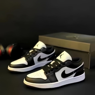 新款AJ1男鞋dunk低帮板鞋黑白熊猫空军一号low女鞋学生正品提货券