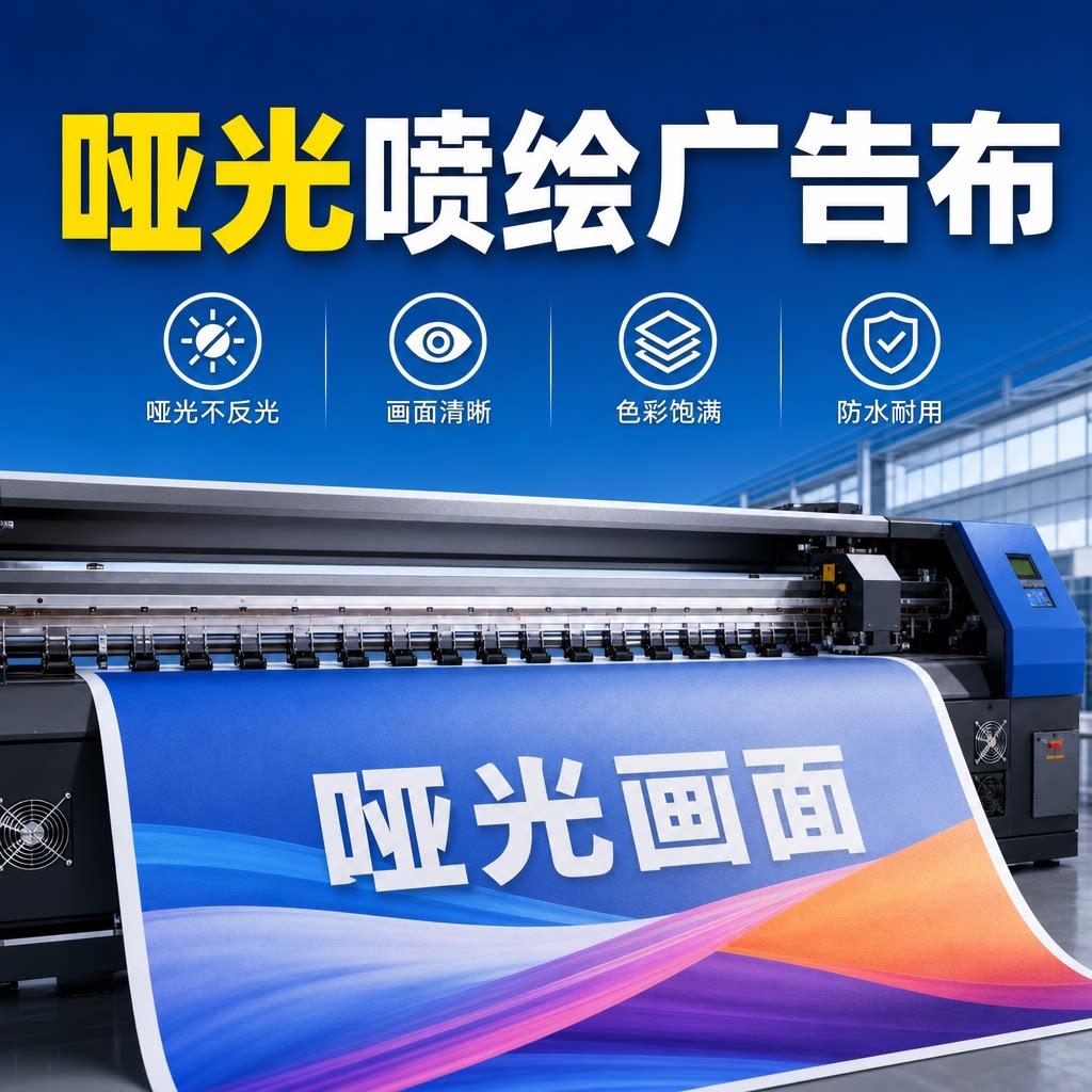 哑光喷绘布不反光宣绒布喷绘布广告定制uv刀刮布户外广告喷绘布
