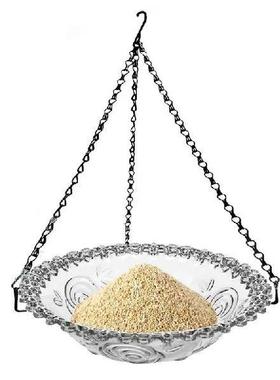 Birdbath Bowl Clear Large Outdoor Bird Feeder Bird Bath