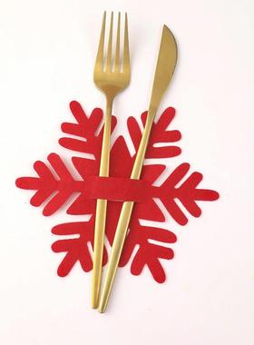 12pcs Christmas Felt Cutlery Holders with Tree Snowflake