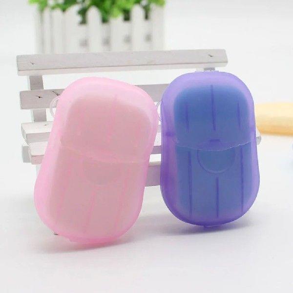 20Pcs Disposable Travel Soap Paper Sheets Skin Friendly