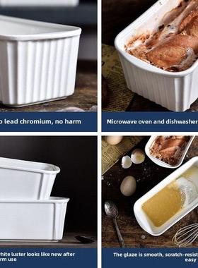 White ceramic baking cup European bread baking bowl