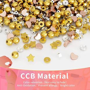 Beads For Bracelets Gold Set Diy Silve Making CCB Jewelry