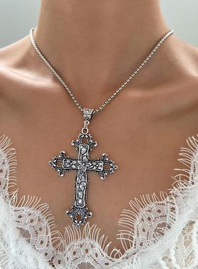 欧美十字架项链 European American exaggerated cross necklace