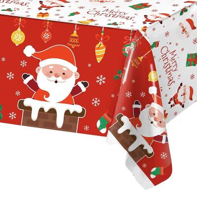 Christmas PE Tablecloth Merry Christmas Decoration For Home