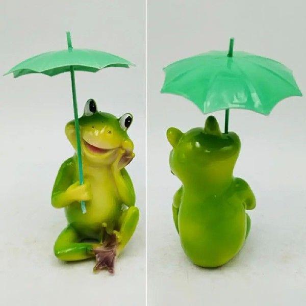 Frog Sitting Garden Cute Frog Sculpture Resin Frog Garden