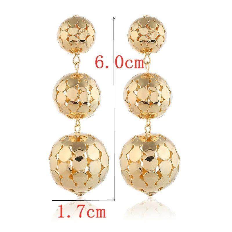 Hiphop Exaggerated Irregular Metal Dangle Earrings Spiral Tw