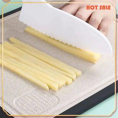 ABFA 3Pcs Children Cake Knife Plastic Fruit Knife