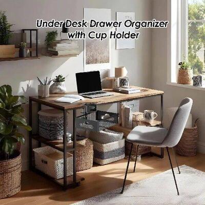 Under Desk Storage Drawers Rotated Under Table Drawer