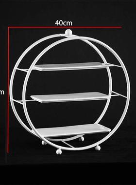 White Iron Dessert Table Ornament Display Stand Cake Tray