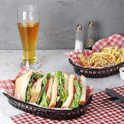 Plastic Platter Oval Food Basket Kitchen Desktop Storage