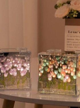 Artificial Tulip Flower Night Light Bedside Lamp LED Night