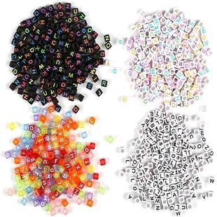 For Beads DIY Bracelet Accessories Acrylic Earrings Letter