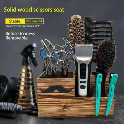 ABKW-4X Wood Hairdressing Tool Box Hair Salon Shear Holder