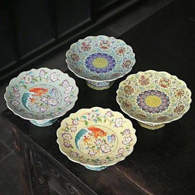 Chinese Blue and White Porcelain High-foot Fruit Plate
