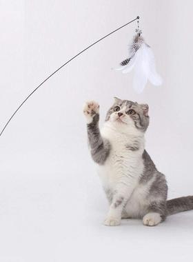 Simulation Bird interactive Cat Toy Funny Feather Cat Stick