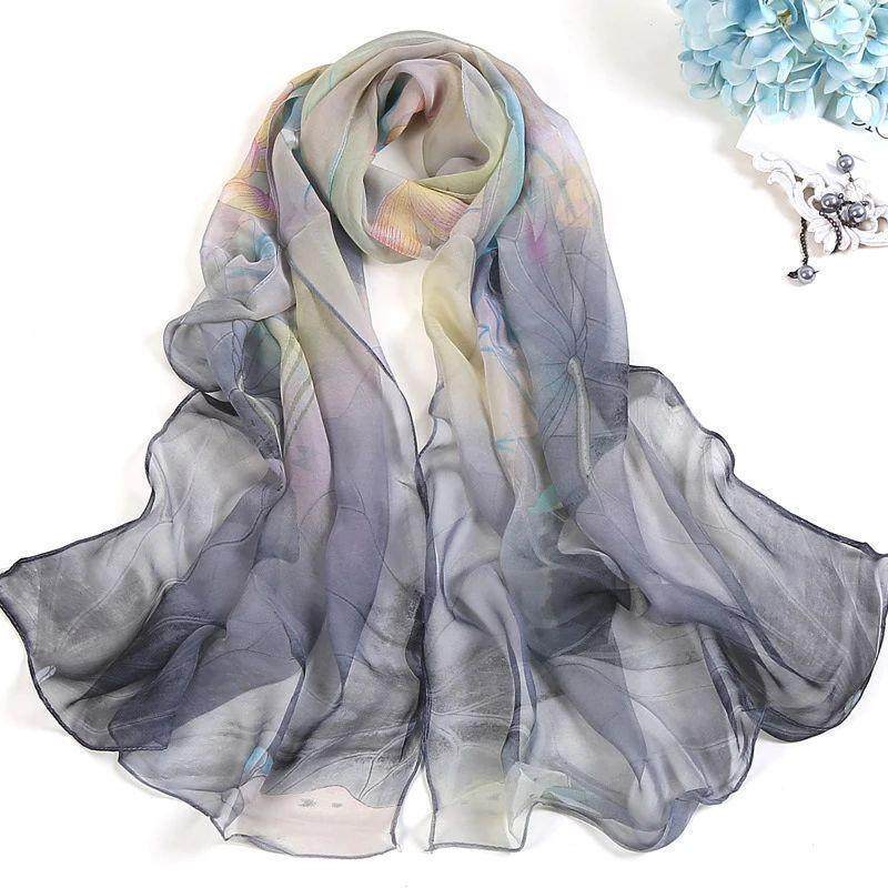 Spring/Summer Women Floral Printing Beach Silk Scarf Shawls
