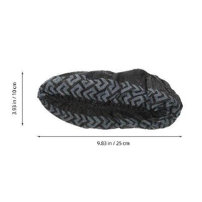 100 Pcs Waterproof Shoe Covers Thickened Black Boot