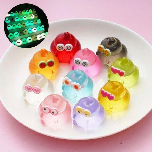 1pcs Luminous Poop Shape Garden Decoration Miniature Shit