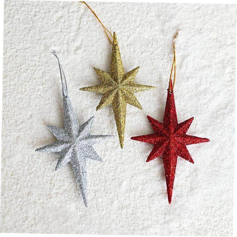 圣诞Christmas tree decorations Explosion Star Octagonal Star