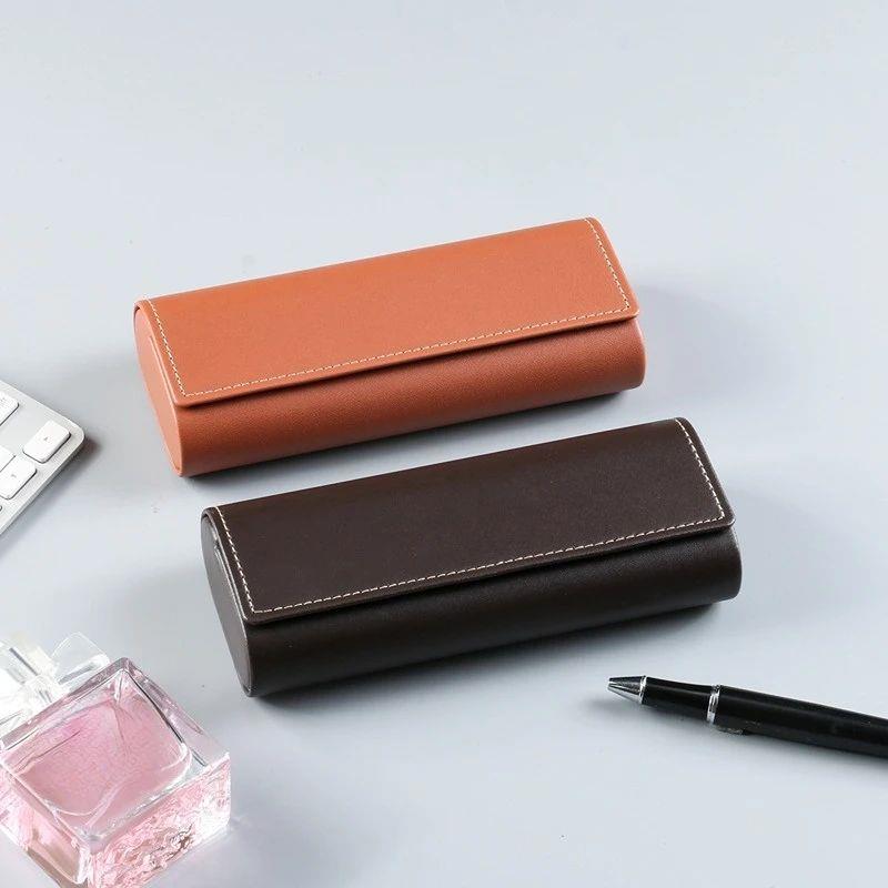 Luxury Myopia Leather Glasses Case Leather Sunglasses Case f