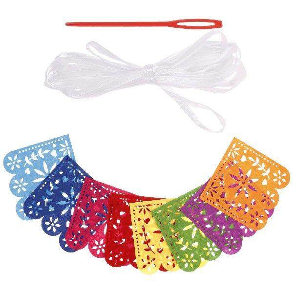 6pcs Fiesta Party Banner Mexican Flag Day of the Dead Decor