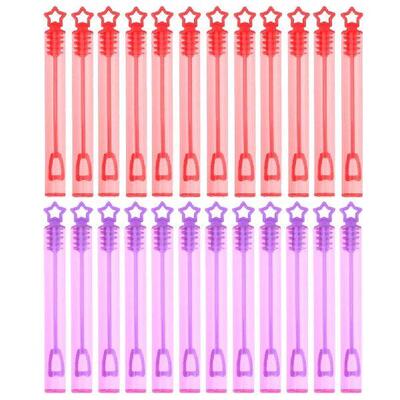 24Pcs Kid Toy DIY Bubble Soap Bottles Empty Wand Tube for