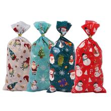 Christmas Gift Bags Plastic Christmas Candy Cookie Bag Santa