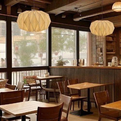 Paper Lamp Shade Pleated Lamp Shade Foldable Hanging Light